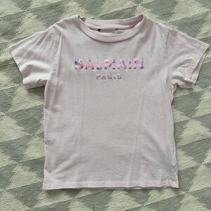 Balmain Pink Short Sleeve Tee Casual Comfort